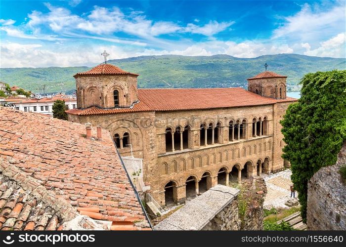 St. Sofia church in Ohrid in a beautiful summer day, Republic of Macedonia