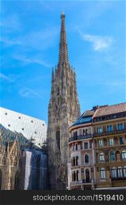 St. Stephen&rsquo;s Cathedral in Vienna, Austria in a beautiful summer day