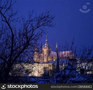 St. Vitus cathedral at night