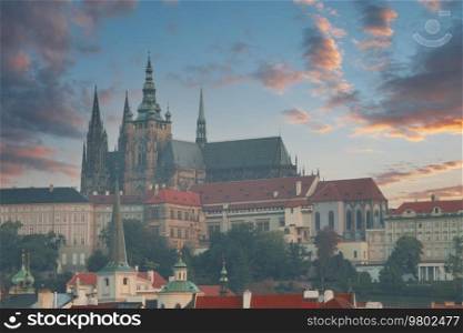 St. Vitus Cathedral in the center of Prague. Czech republic