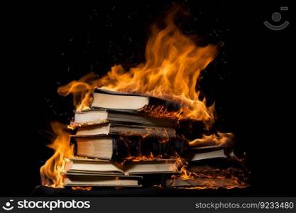 Stack book fire magic. Human press. Generate AI. Stack book fire magic. Generate AI