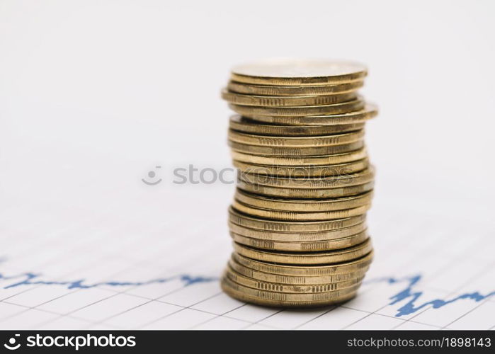 stack golden coins stock market graph. Resolution and high quality beautiful photo. stack golden coins stock market graph. High quality beautiful photo concept