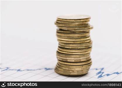 stack golden coins stock market graph. Resolution and high quality beautiful photo. stack golden coins stock market graph. High quality beautiful photo concept