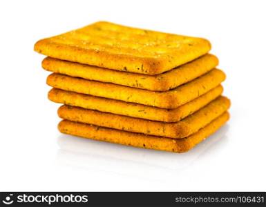 Stack graham crackers isolated on whte background