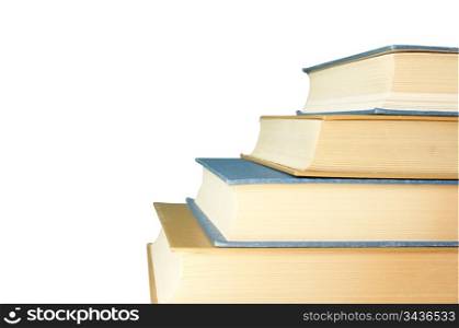 stack of books isolated on a white background