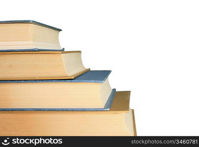 stack of books isolated on a white background