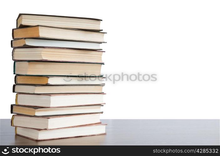 stack of books isolated on white