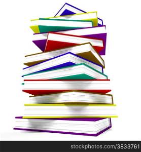 Stack Of Books Representing Learning And Education. Stack Of Books Represents Learning And Education