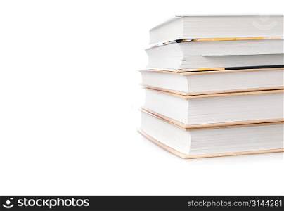 Stack of books with blank space to your text