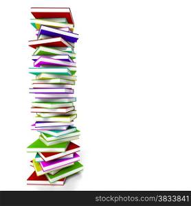 Stack Of Books With Copyspace Representing Learning And Education. Stack Of Books With Copy Space Representing Learning And Education
