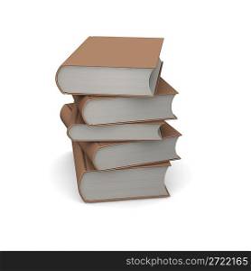 Stack of brown books