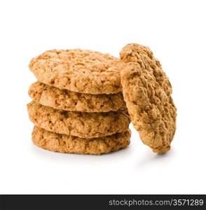 stack of brown cookies