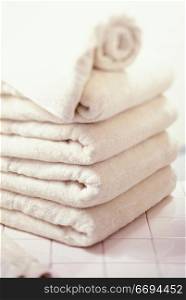 Stack of Clean White Towels