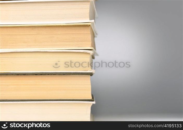 stack of closed books