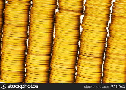 Stack of coins - shallow depth of field