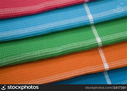 Stack of Color Cotton Towels