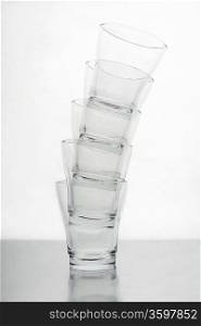 Stack of drinking glasses