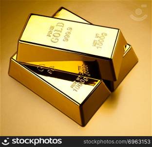 Stack of gold bar, ambient financial concept