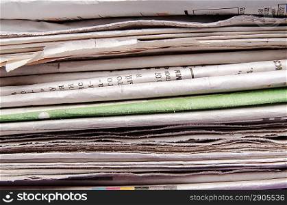 Stack of newspapers