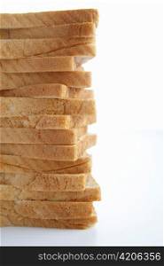 Stack of sliced bread