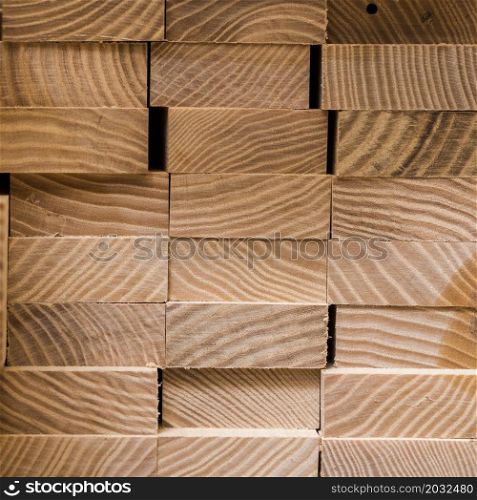 stack square wood planks furniture materials