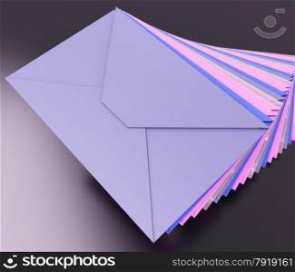 Stacked Envelopes Showing E-mail Message Inbox Mailbox