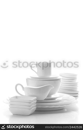 stacked tableware collection