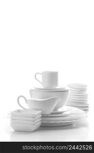 stacked tableware collection