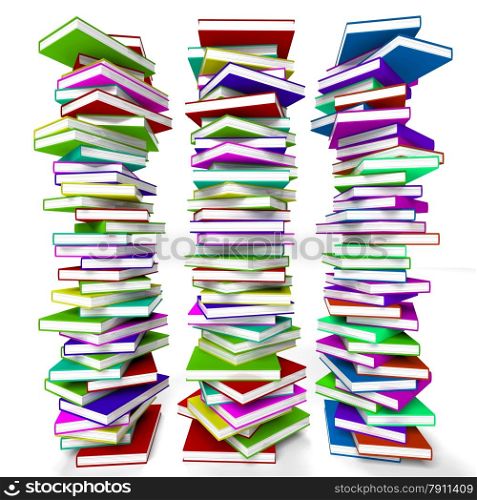 Stacks Of Books Represent Learning And Education . Stacks Of Books Representing Learning And Education