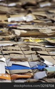 Stacks of Cardboard to be Recycled
