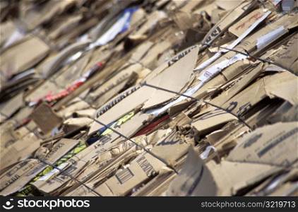 Stacks of Cardboard to be Recycled