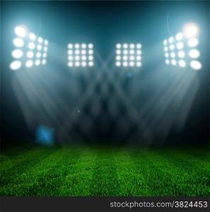 stadium lights at night and stadium