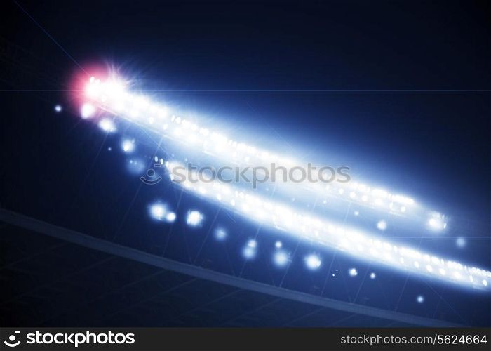 Stadium lights with flare