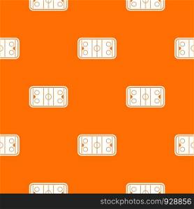 Stadium pattern repeat seamless in orange color for any design. Vector geometric illustration. Stadium pattern seamless
