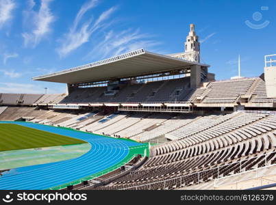 stadium. Running track