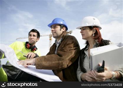 Staff on construction site