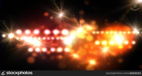 Stage lights. Background image of stage in color lights