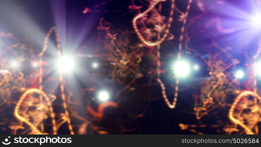 Stage lights. Background image of stage in color lights