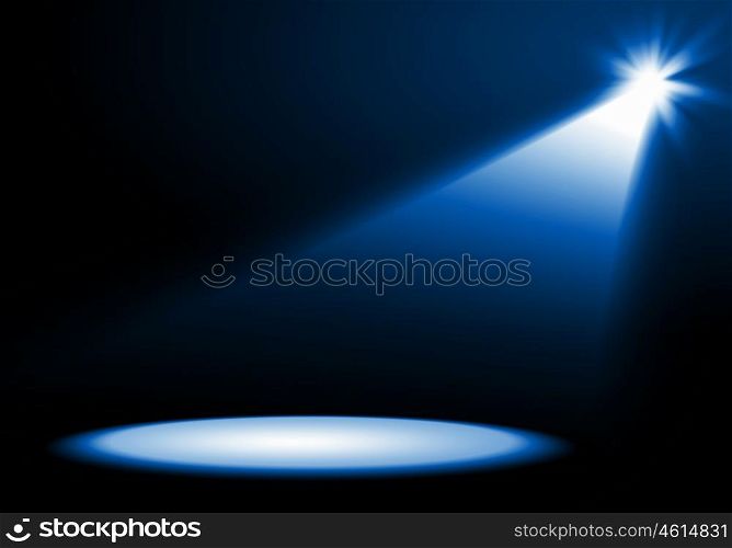 Stage lights. illustration.. colorful and vivid stage spotlight on stage background