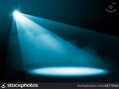 Stage lights. illustration.. colorful and vivid stage spotlight on stage background
