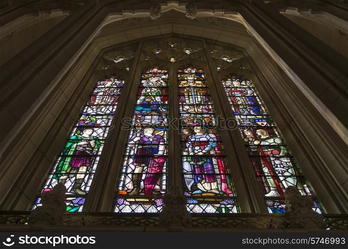 Stain Glass Window in Memorial Chamber, Peace Tower of Parliament Buildings, Parliament Hill, Ottawa, Ontario, Canada