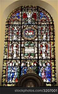 Stained glass window in a church, St. Philips Church, Charleston, South Carolina, USA