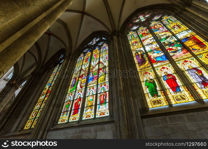 Stained glass windows in the Cologne Cathedral