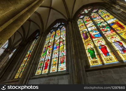 Stained glass windows in the Cologne Cathedral