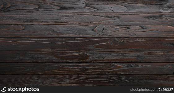 Stained wood background texture top view