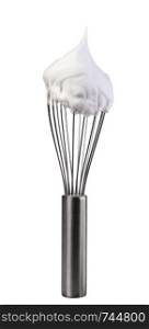 stainless balloon whisk isolated in white background. stainless balloon whisk
