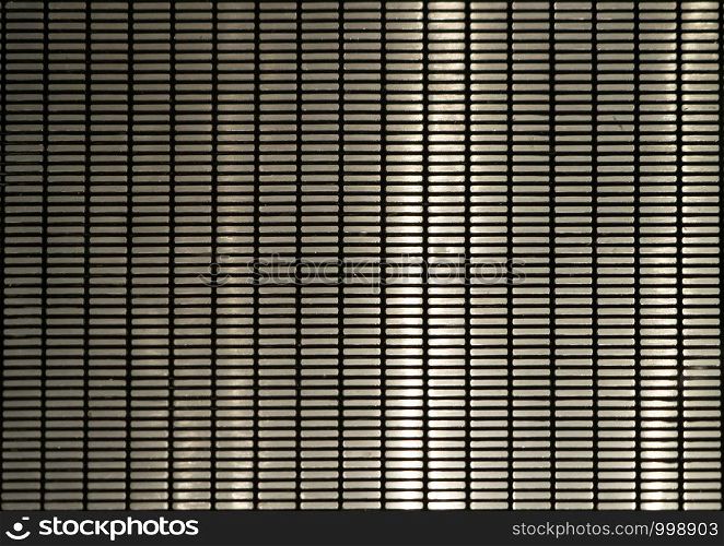 Stainless. Dark metallic steel pattern surface texture. Close-up of interior architecture material for design decoration background.