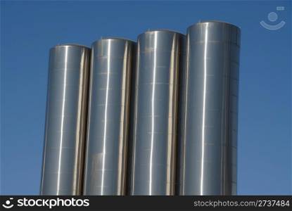 Stainless steel storage tanks, Tracy, California