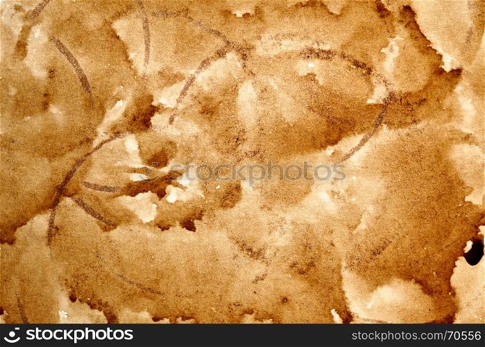 Stains of spilt black coffee abstract background