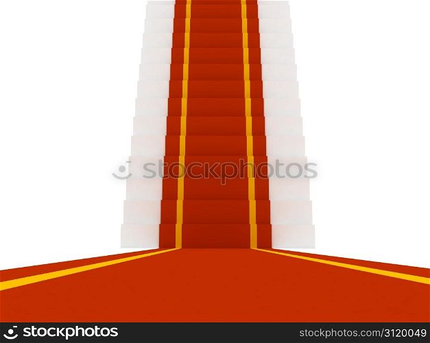 Stair with red carpent